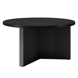 Henn&Hart Anders Coffee Table, 32" Wide, Black