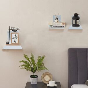 RealPlus 8pcs Invisible Floating Bookshelf for Wall Iron Floating Book Shelves Heavy Duty Book Organizer, White