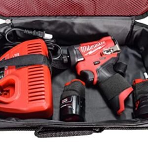 Milwaukee 3453-22 12V Fuel 1/4" Cordless Hex Impact Driver Kit with (2) 2.0Ah Lithium Ion Batteries, Charger & Tool Bag