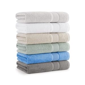 Aston & Arden Solid Turkish Hand Towels - (Set of 4) Extra Soft & Plush with Finest Long-Staple Aegean Cotton, 600 GSM, Luxury Towel for Spa, Hotel, and Bathroom, 18 x 32, Weathered Grey