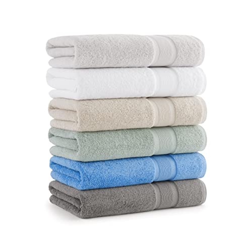 Aston & Arden Solid Turkish Hand Towels - (Set of 4) Extra Soft & Plush with Finest Long-Staple Aegean Cotton, 600 GSM, Luxury Towel for Spa, Hotel, and Bathroom, 18 x 32, Weathered Grey