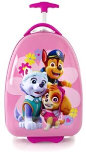 heys nickelodeon paw patrol egg shape reversed-curve handle durable lightweight fully-lined colorful interior with double interlocking straps kids luggage