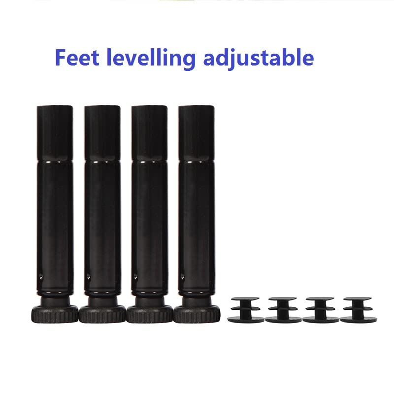 5 Tier Slim Storage Rack,Steel Storage Wire Shelf,Heavy Loading Storage Organizer, Adjustable Levelling Feet Shelving Unit, Black,21.2W x 11.4D x 59H