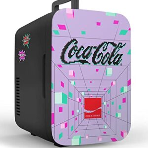 Cooluli Coca-Cola Byte Edition Mini Fridge for Gaming,  Bedroom - Car, Office Desk & College Dorm Room - 10L/12 Can Small Refrigerator - AC/DC 12V Portable Cooler & Warmer for Food, Drinks (Coke, Byte)