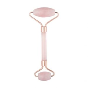 asra crystal rose quartz natural jade roller for face - aging wrinkles, puffiness facial skin massager treatment therapy - premium jade stone