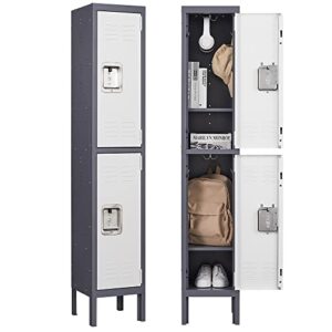 letaya locker,employees storage metal lockers 66" lockable steel cabinet for school gym home office staff (2 door)