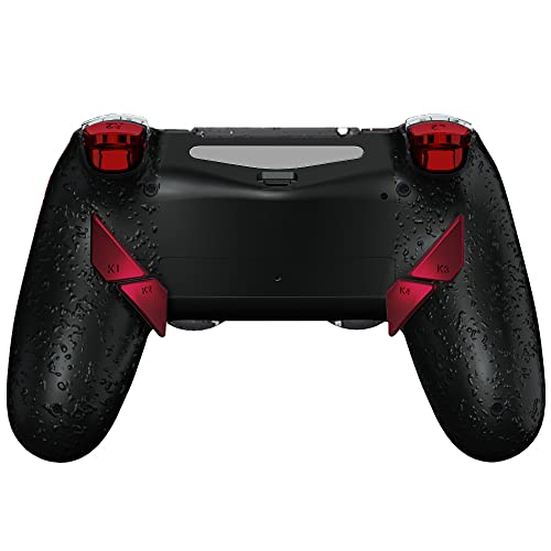 HEXGAMING NEW EDGE 4 Back Buttons & Interchangeable Thumbsticks & Hair Triggers Compatible with ps4 Modded Controller with Paddles - Biohazard Alert