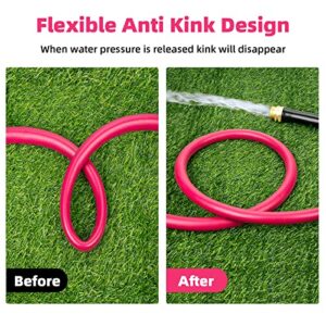 WELLUCK Garden Hose 5/8 in x 3 ft, Heavy Duty Durable Anti Kink Flexible Garden Water Hose for Drinking Water Safe BPA Free, All-weather Lightweight Water Hose for Garden RV Camper Marine