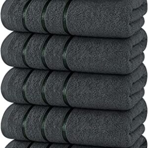 Utopia Towels - 6 Pack Viscose Hand Towels Set, (16 x 28 inches) 100% Ring Spun Cotton, Ultra Soft and Highly Absorbent 600GSM Towels for Bathroom, Gym, Shower, Hotel, and Spa (Grey)