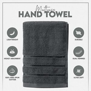 Utopia Towels - 6 Pack Viscose Hand Towels Set, (16 x 28 inches) 100% Ring Spun Cotton, Ultra Soft and Highly Absorbent 600GSM Towels for Bathroom, Gym, Shower, Hotel, and Spa (Grey)