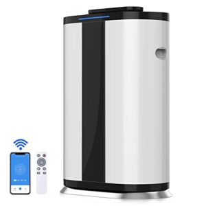 air purifier with smart wifi, pm2.5 monitor and h13 true hepa filter for large room up to 3000 sq.ft, captures 99.9%