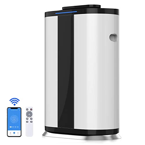 Air Purifier with Smart WiFi, PM2.5 Monitor and H13 True HEPA Filter for Large Room up to 3000 sq.ft, Captures 99.9%