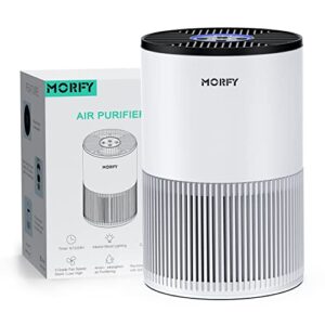 agilebow air purifiers for home bedroom,small room air purifier h13 true hepa air cleaner for pets dander, odor, smoke, dust, pollen,hair smell portable air filter for bedroom office desktop