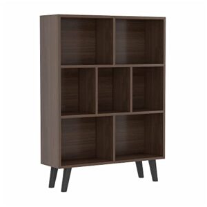 wahey bookcase, 8 cube open storage display bookshelf with legs, hofb012