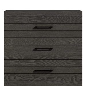 Galano Hamsper 5 Drawer Dresser - Chest of Drawers for Bedroom - Clothes Storage - Drawer and Closet Organizer - Drawer Glides - Easy Assembly - Dark Grey Oak