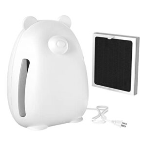 pure enrichment® purezone™ kids bear air true hepa air purifier & replacement filter bundle - energy star, 4 stage air filtration, uv-c light, & night light for medium-large baby nursery, kid bedrooms