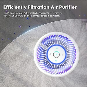 VENDFO Air Purifiers for Home Bedroom, H13 True HEPA Filter, Air Purifier for Large Room Remove 99.97% of Smoke, Pollen, Hair, Smell, Sleep Mode Speed Control, VF10- White