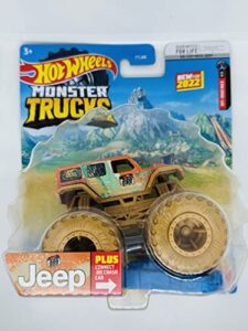 hot wheels monster trucks - '18 jeeps wrangler unlimited - off-road race 5/5 - 75/75 - orange - mud - 2022