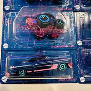 Hot Wheels 2022 - Pearl & Chrome Series 2 - Set of 5 - with Out Chase - Skyline 2000 GT-R, Fairlady Z, Baja Bug, 53 Chevy, Manga Tuner - Ships Bubble Wrapped in a Box