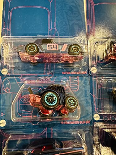 Hot Wheels 2022 - Pearl & Chrome Series 2 - Set of 5 - with Out Chase - Skyline 2000 GT-R, Fairlady Z, Baja Bug, 53 Chevy, Manga Tuner - Ships Bubble Wrapped in a Box