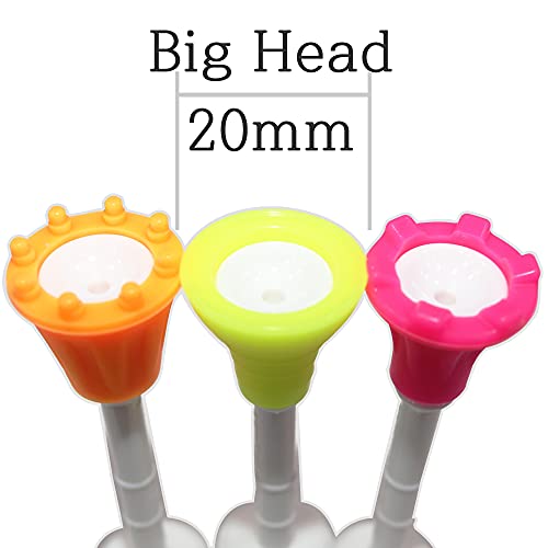 BIRDIE79 Upgraded Premium Big Head(Silicone)Golf Tees 3-1/4 - Height Adjustable - Easy Tee Up - Tee Off with Greater Consistency - Excellent Durability - Golf Tee Hanger - 1Pack(12ea Tees+2ea Figures)