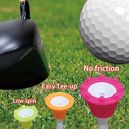 BIRDIE79 Upgraded Premium Big Head(Silicone)Golf Tees 3-1/4 - Height Adjustable - Easy Tee Up - Tee Off with Greater Consistency - Excellent Durability - Golf Tee Hanger - 1Pack(12ea Tees+2ea Figures)