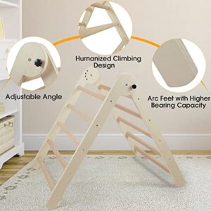 bbgroundgrm Beech Climbing Toys for Toddlers 1-3, Folding Toddler Climbing Toys Indoor, Montessori Play Gym Wooden for Toddlers and Kids