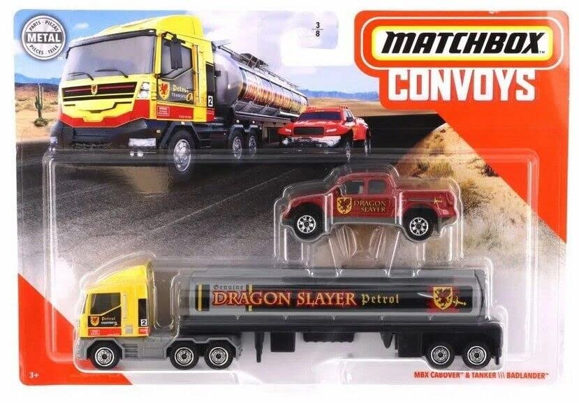 Matchbox Convoys MBX Cabover & Tanker, Badlander Semi Truck