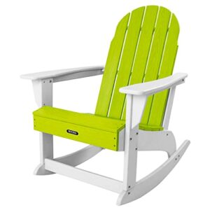 bivoda rocking chair outdoor,adirondack rocker chair,hdpe patio rocking chair,high back porch rocker,wide rocking chair for balcony, backyard and living room,350lbs weight capacity