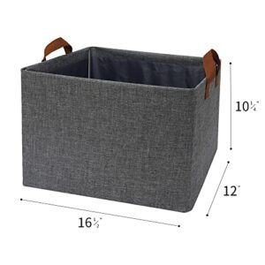 GRANNY SAYS Bundle of 2-Pack Fabric Storage Bins & 2-Pack Rectangle Storage Bins with Metal Frame