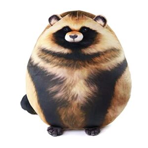 cute raccoon plush pillow - 12" soft stuffed animal toy for kids & gifts