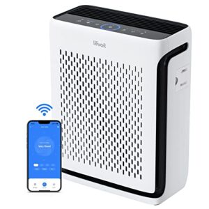 levoit air purifiers for home large room bedroom up to 1110 ft² with air quality and light sensors, smart wifi, washable filters, hepa filter captures pet hair, allergies, dust, smoke, vital 100s