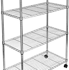 InfiniPower Storag Shelf Unit Heavy Duty Adjustable, 35.43" D x 17.72" W x 65.35" H, 4 Tier