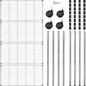 InfiniPower Storag Shelf Unit Heavy Duty Adjustable, 35.43" D x 17.72" W x 65.35" H, 4 Tier