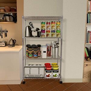 InfiniPower Storag Shelf Unit Heavy Duty Adjustable, 35.43" D x 17.72" W x 65.35" H, 4 Tier