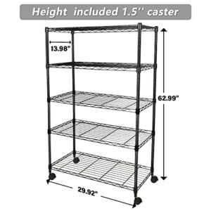 InfiniPower Storag Shelf Unit Heavy Duty Adjustable, 35.43" D x 17.72" W x 65.35" H, 4 Tier