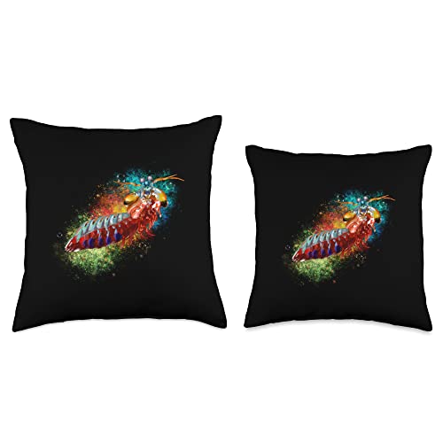 Mantis Shrimp,Stomatopod Personalised Stomatopod, Mantis Shrimp Throw Pillow, 16x16, Multicolor