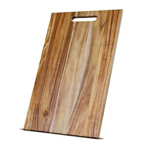 ystkc cutting board for kitchen,14" acacia wood charcuterie board,reversible chopping board for meat,fruit,vegetable and bread,cheese board and serving tray