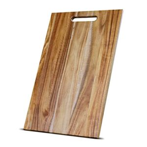 YSTKC Cutting Board for Kitchen,14" Acacia Wood Charcuterie Board,Reversible Chopping Board for Meat,Fruit,Vegetable and Bread,Cheese Board and Serving Tray