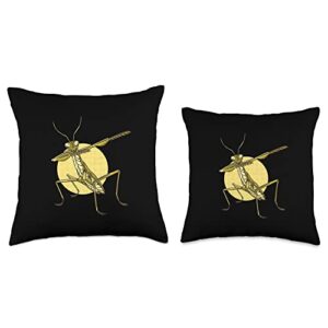 Praying Mantis CO Funny Dabbing Praying Mantis Throw Pillow, 16x16, Multicolor