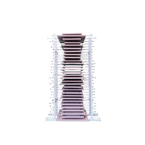 Freestanding 30-Door Dry Rack & Rotating Spray Stand