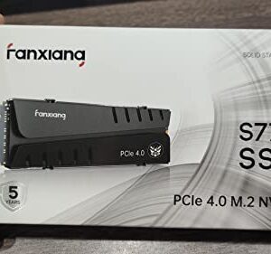 fanxiang S770 2TB PCIe 4.0 NVMe SSD M.2 2280 Internal Solid State Drive, Configure DRAM Cache, with Heatsink, Up to 7300MB/s, Perfectly Compatible with PS5