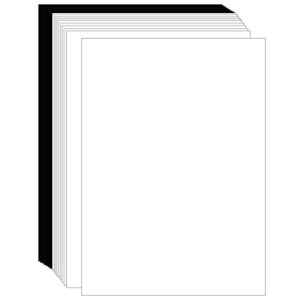 White Black Mixed Cardstock Paper, 30 Sheets Card Stock Thick Paper 92 lb/250 gsm Colored Paper. 8.5 x 11 inch, Heavy Weight Cover Stock Craft for Arts Crafts DIY, Invitations, Card Making, Printing