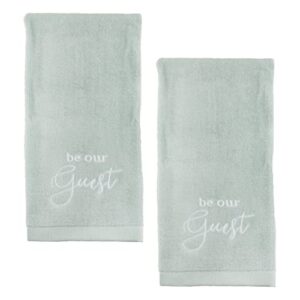 auldhome guest towels (set of 2, green); be our guest monogrammed hand towels