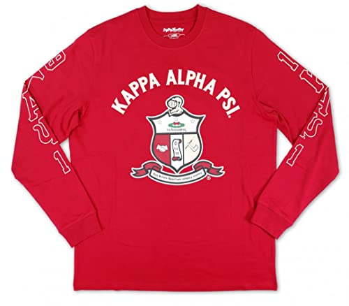 Kappa Alpha Psi M2 Long Sleeve Tee [5XL] Crimson Red