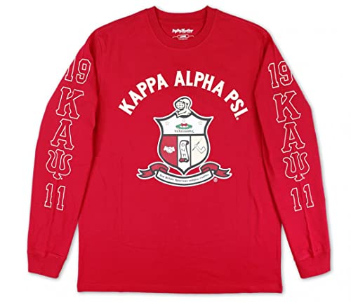 Kappa Alpha Psi M2 Long Sleeve Tee [5XL] Crimson Red