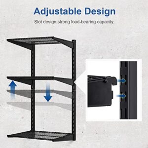 Homde Garage Storage Wall Organizer Garage Shelving, Heavy Duty Garage Tool Organizer Wall Mount Adjustable Garage Storage Organization System Utility Tool Rack with Pegboard Wall Organizer