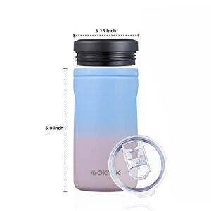 COKTIK 5 in 1 Insulated Can Cooler, Double Wall Slim Can Cooler for 12 oz Regular or Slim Cans & Beer Bottle