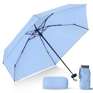 leagera compact travel umbrella with case - mini umbrella for purse, small lightweight &tiny design perfect for parasol outdoor sun&rain umbrellas