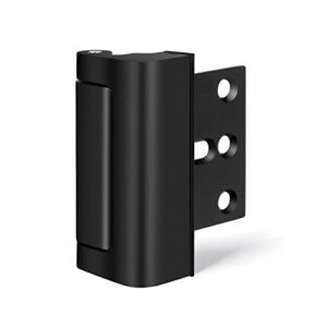 duosi childproof door reinforcement lock, home security door lock with 8 screws, 3 inch stop withstand 800 lbs for inward swinging door, upgrade night lock to defend your home (black)